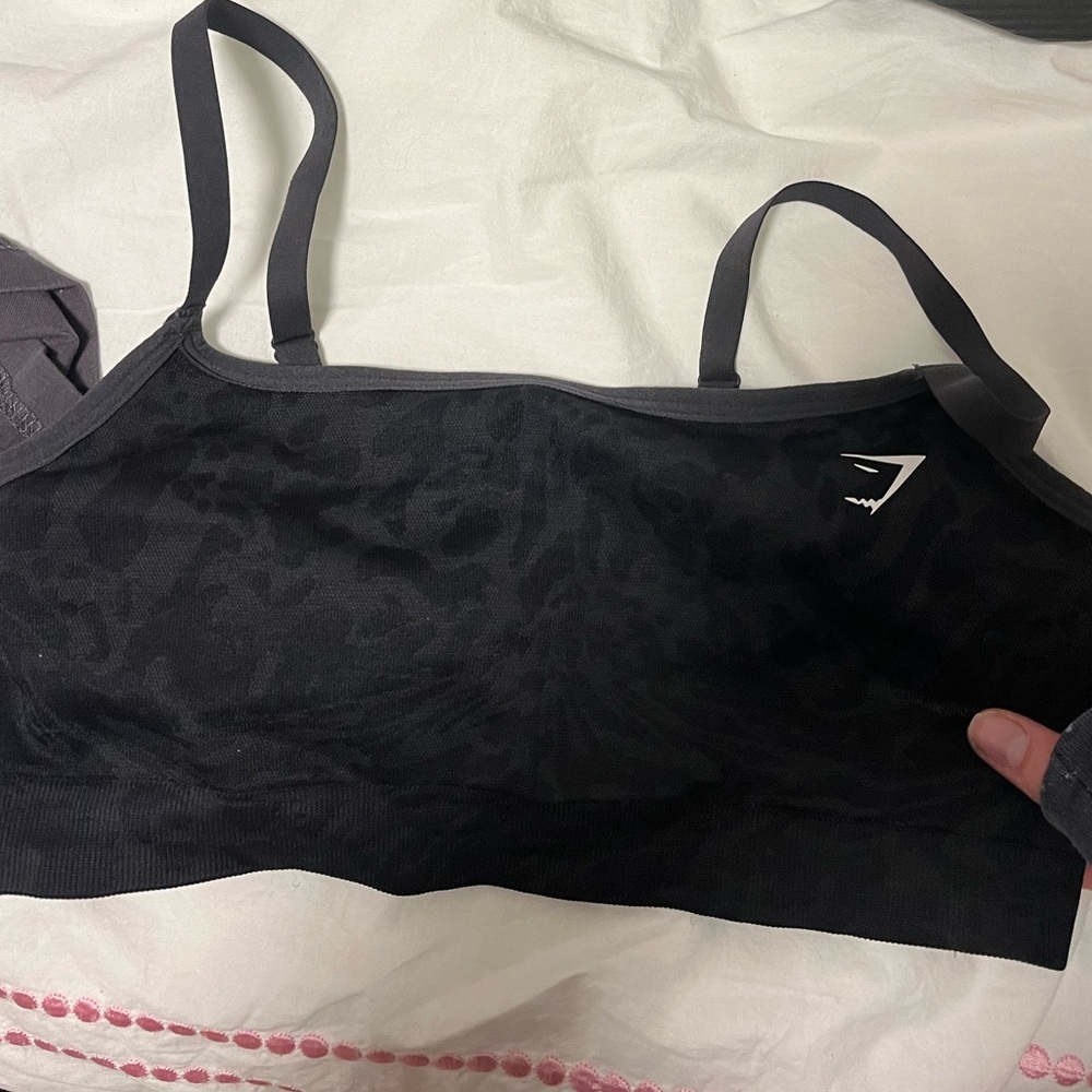 leopard print gym shark sport bra